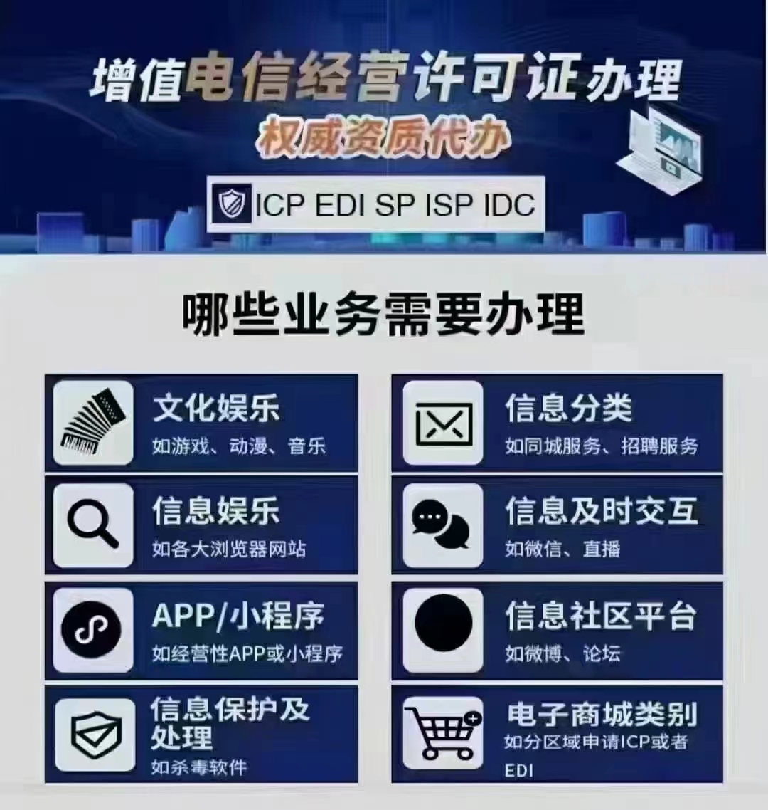 发布解决成都市ICP许可证申请增值电信业务网站要求